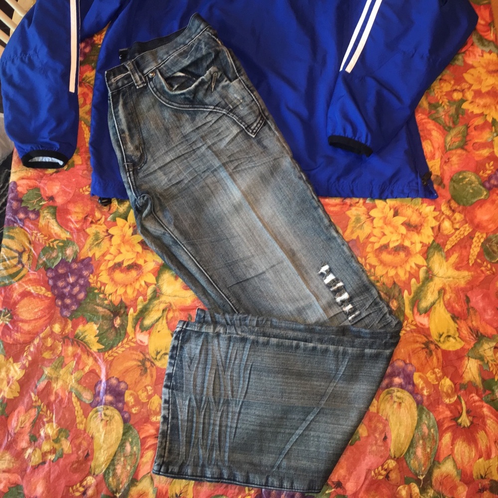 Rok, straight fit distressed styled jeans.